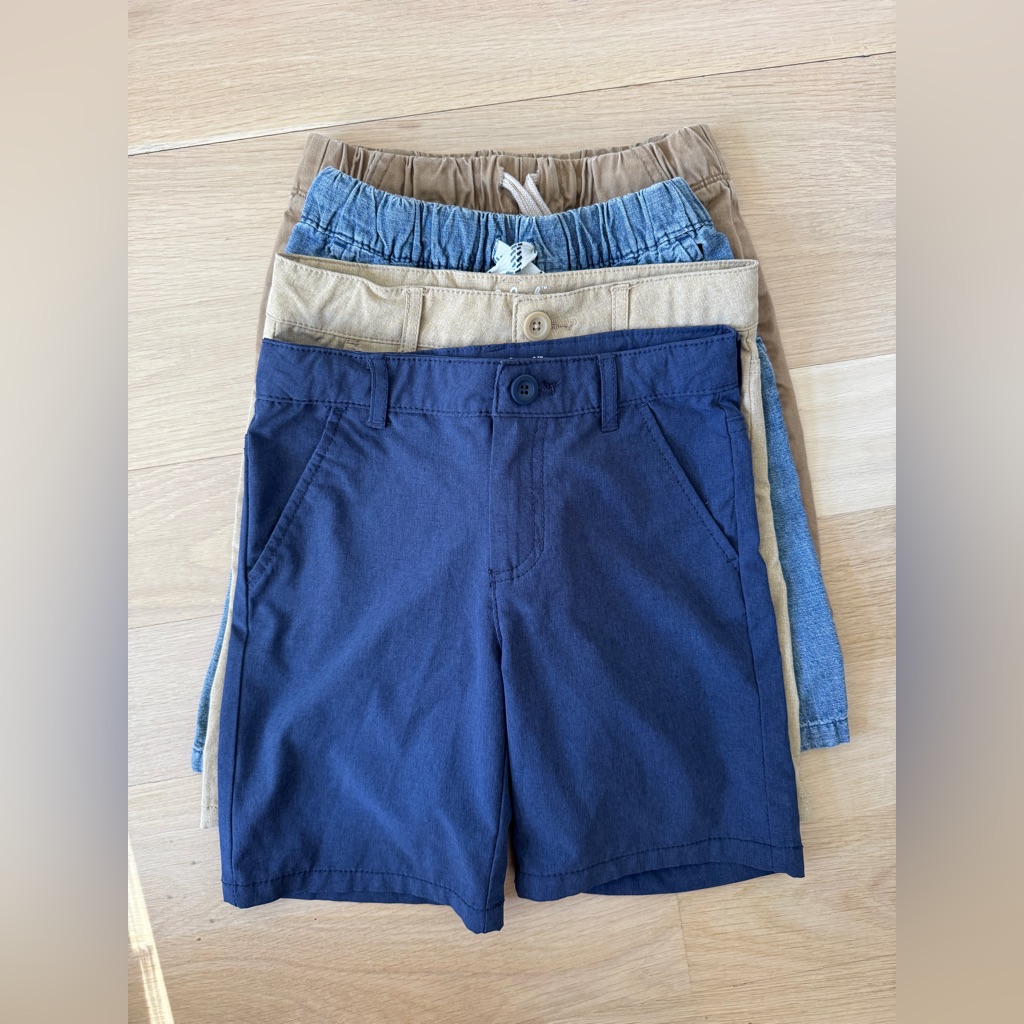 Boys Cat & Jack Carter’s Old Navy Dress Golf Blue Khaki Tan Shorts Bundle Size 7
